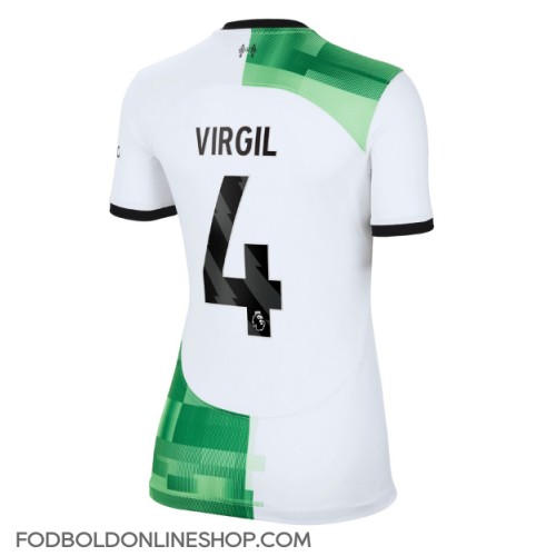 Liverpool Virgil van Dijk #4 Udebanetrøje Dame 2023-24 Kortærmet